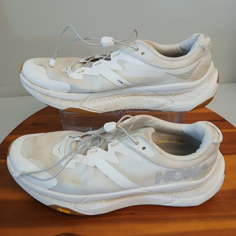Hoka Transport Women 11 White Running Shoes Sneakers 1123154 WWH